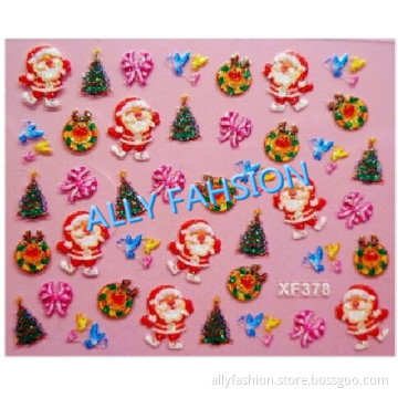 3D Christmas Nail sticker,3D nail art,nail beauty, more than 1000designs nail stickers